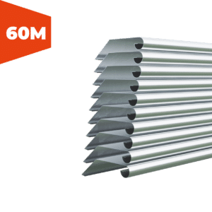 Zinken Deklijst met Kraal Voordeelpakket 60 meter blank 50/50