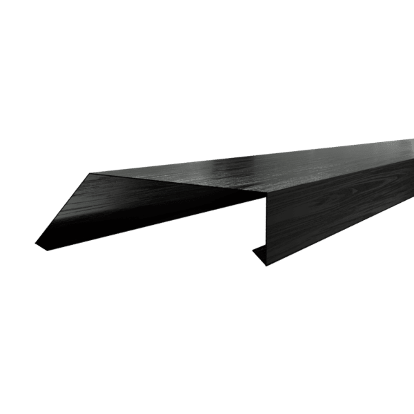 Deklijst Plastisol Houtnerf Black Matt