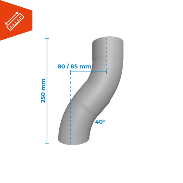 Prefa Lichtgrijs aluminium sprongbocht - Afbeelding 2