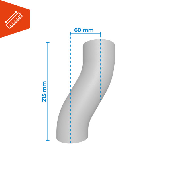Prefa wit aluminium sprongbocht - Afbeelding 2