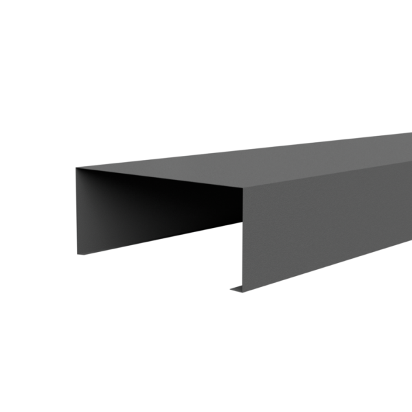 Lichtgrijs Aluminium Deklijst U-profiel 90 graden