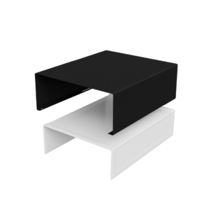 Zwart Aluminium Afdekkap + Klang 90 Gr