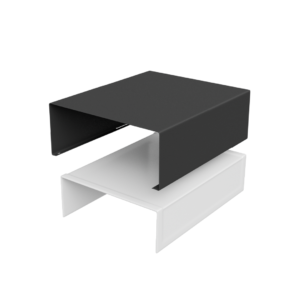Donkergrijs Aluminium Afdekkap + Klang 90 Gr