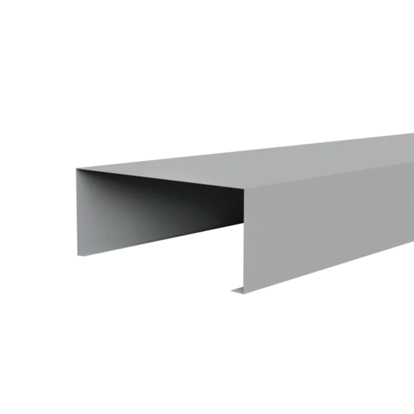 Zinkgrijs Aluminium Deklijst U-profiel 90 graden