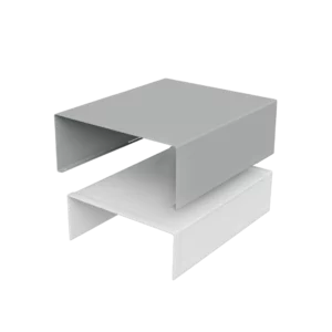 Zinkgrijs Aluminium Afdekkap + Klang 90 Gr