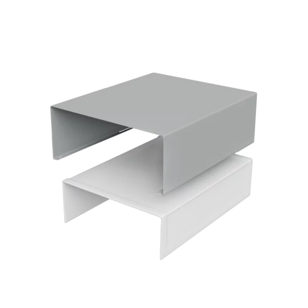 Zinkgrijs Aluminium Afdekkap + Klang 90 Gr